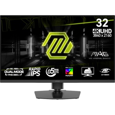 MSI Monitor MAG 322URDF E16 / 31.5", 3840 x 2160, Rapid IPS, 160 Hz, HDMI + DisplayPort + USB-C, crna
